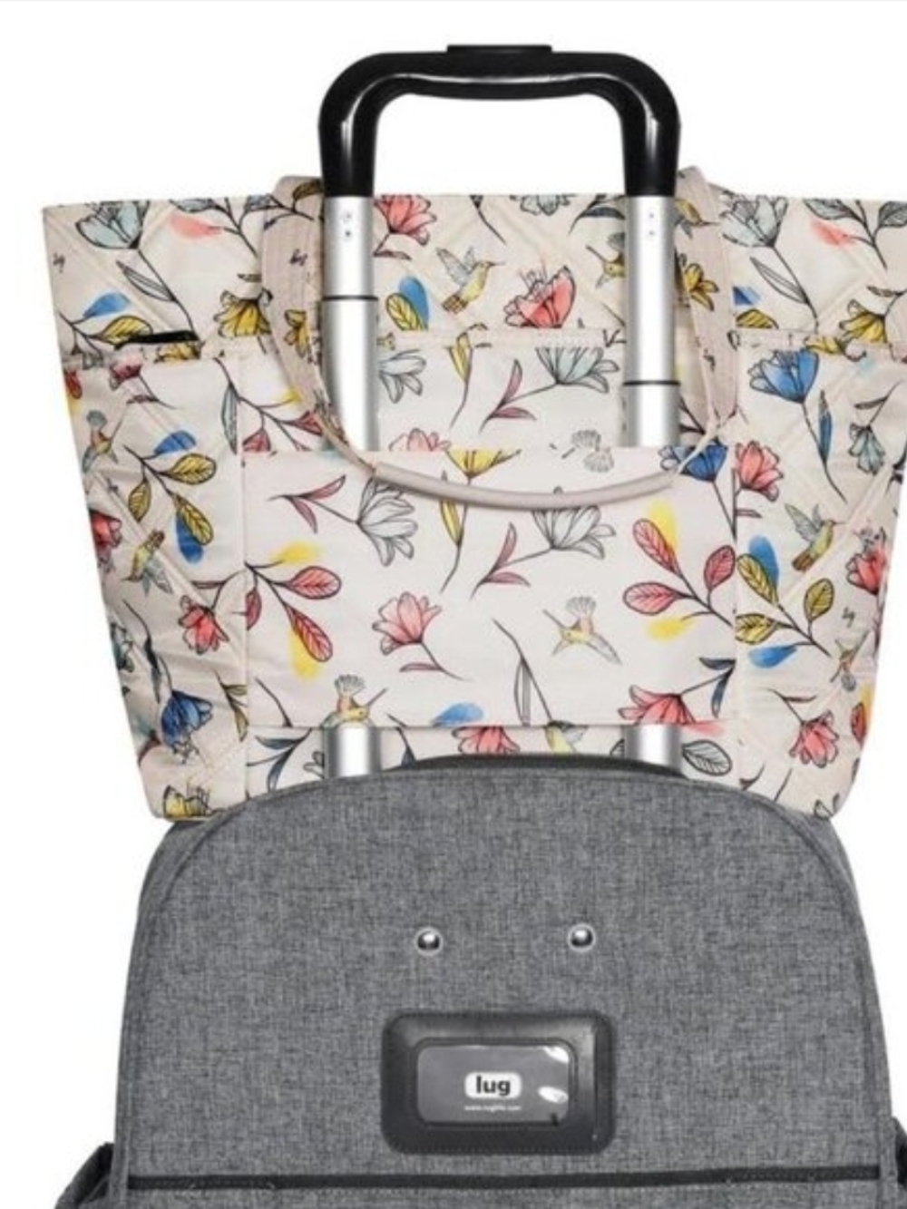 Lug Floral Print Tote Bag - Pink Multi